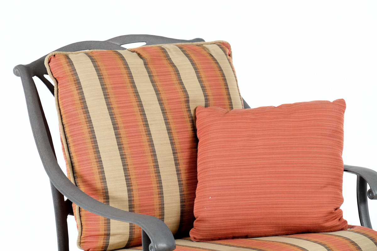 Cast Metal Patio Chair and Ottoman EBTH