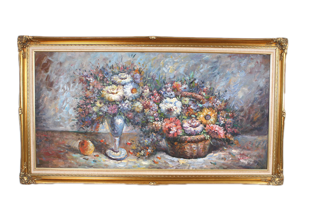 Framed Oil Painting By Artist W Adam Ebth