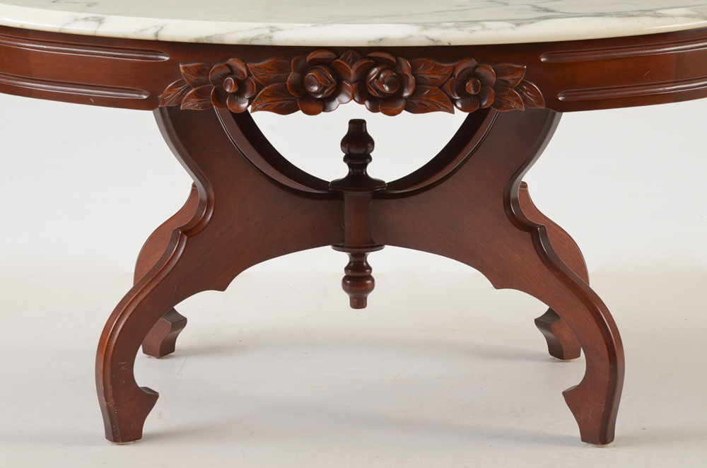 Victorian Style MarbleTop Coffee Table EBTH