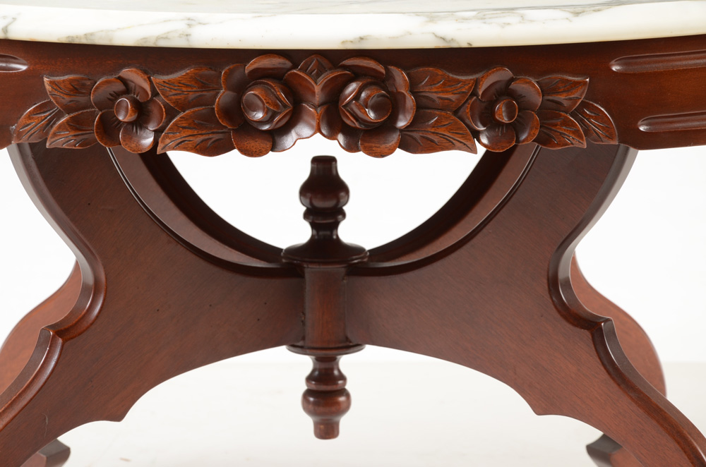 Victorian Style MarbleTop Coffee Table EBTH