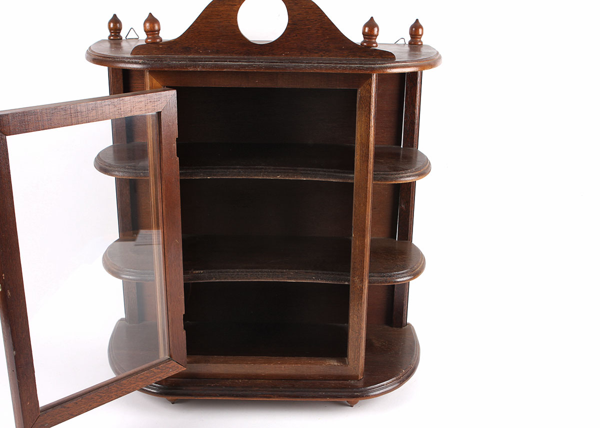 Pair of Wooden Hanging Curio EBTH