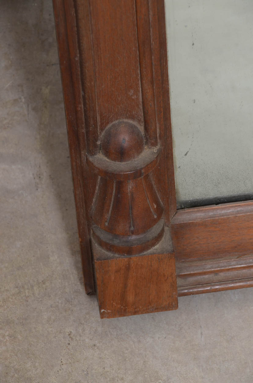 Antique Oak Framed Mirror EBTH