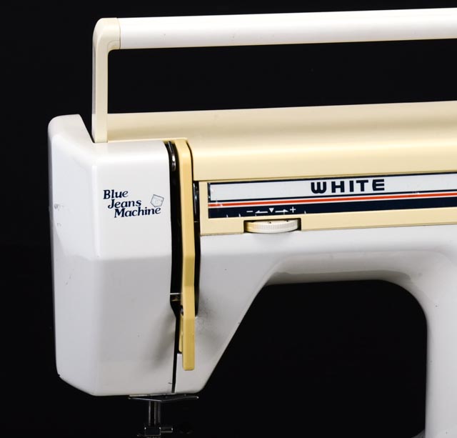 Vintage White Portable Sewing Machine EBTH