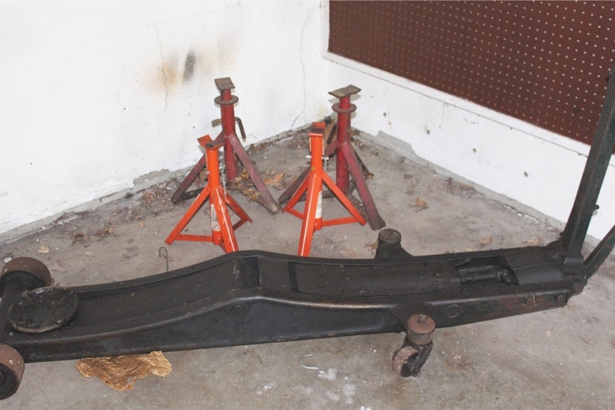 Vintage Car Jack and Jack Stands : EBTH