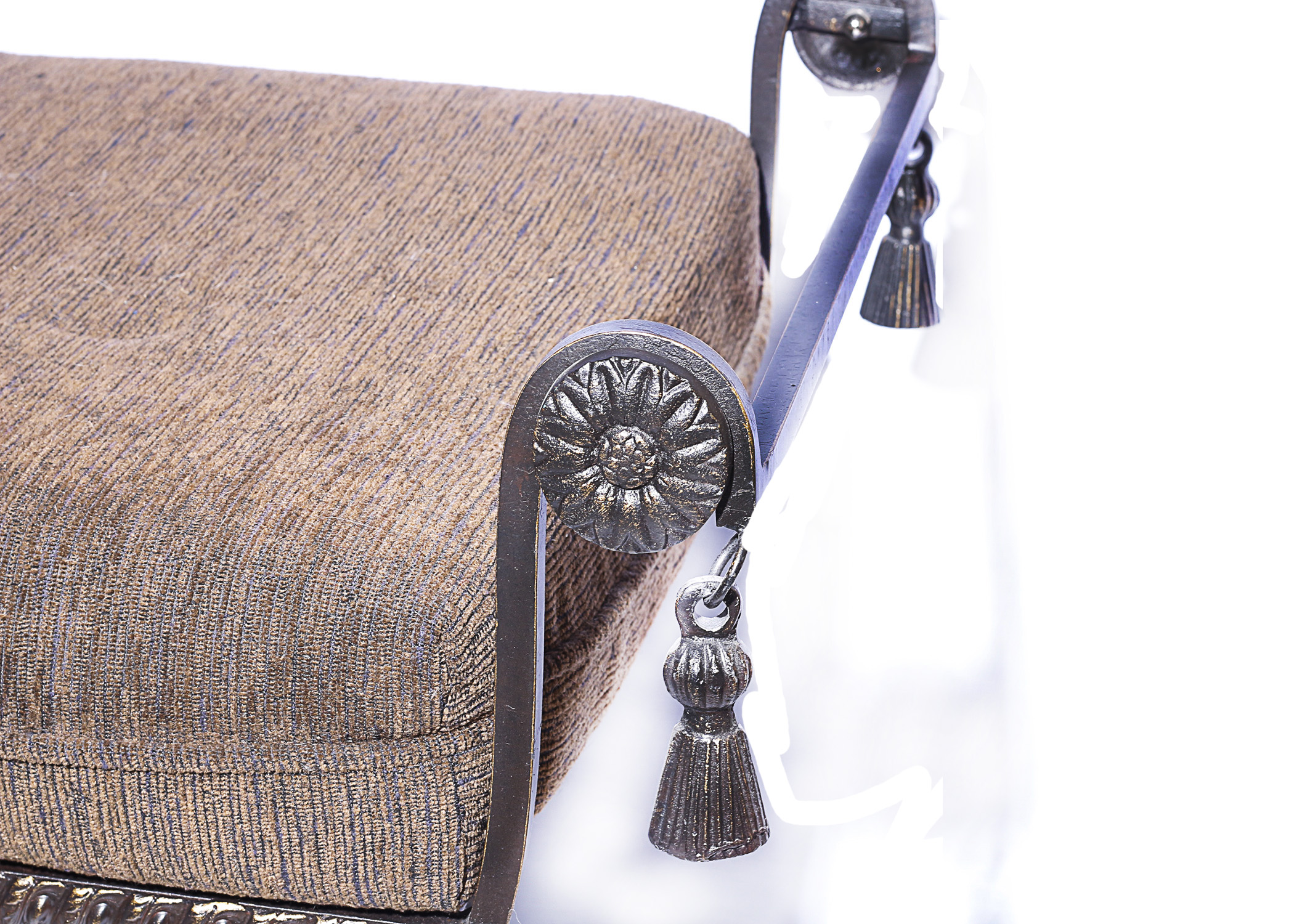 A Wrought Iron Bed End Bench EBTH