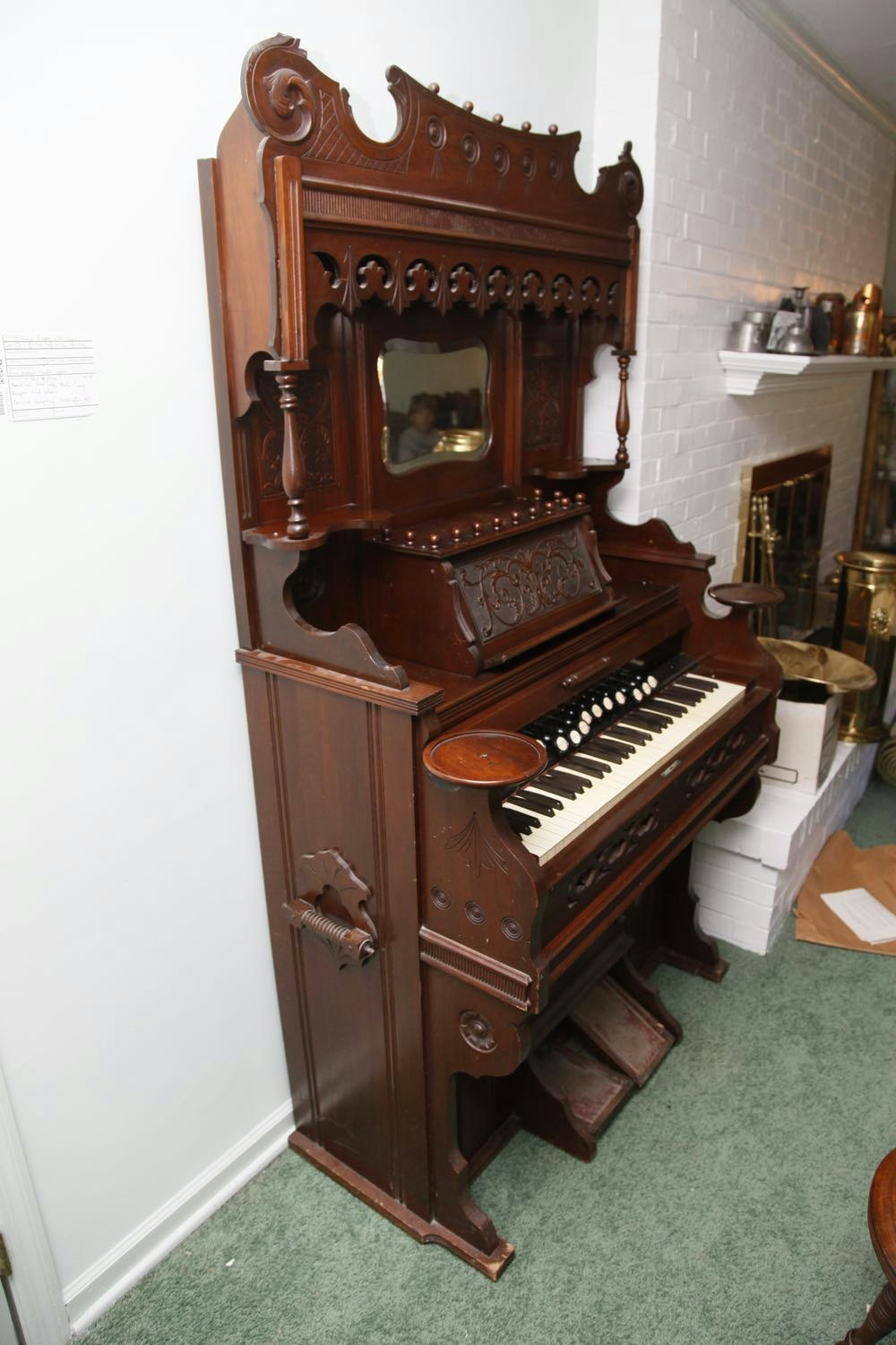 Cornish Company Antique Pump Organ with Chair EBTH