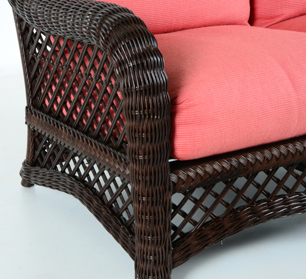 Lane Venture Outdoor Furniture Classic Wicker Loveseat EBTH