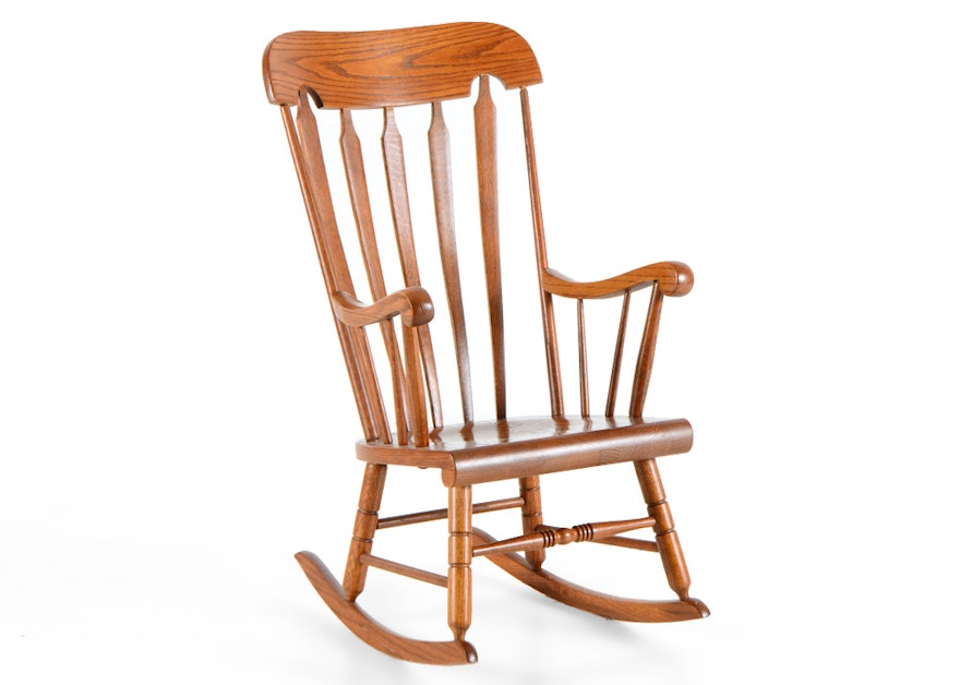 Vintage Tell City Chair Company Maple Rocking Chair Boston Rocker