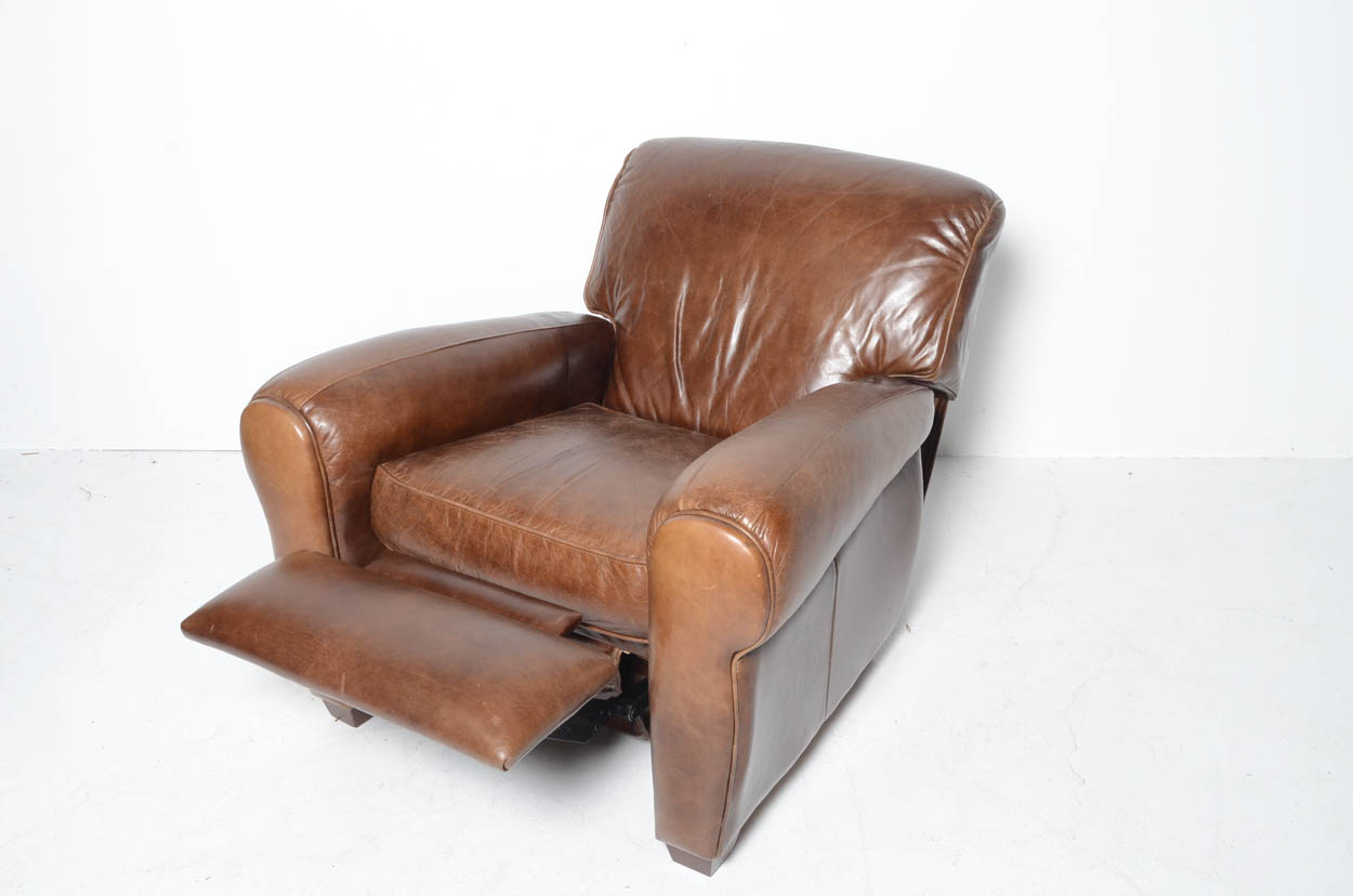 Mitchell Gold Brown Leather Recliner EBTH