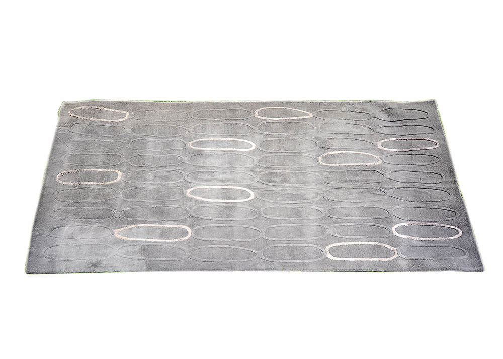 West Elm Ayo Hand Tufted Area Rug With Hand Carved Oval Pattern