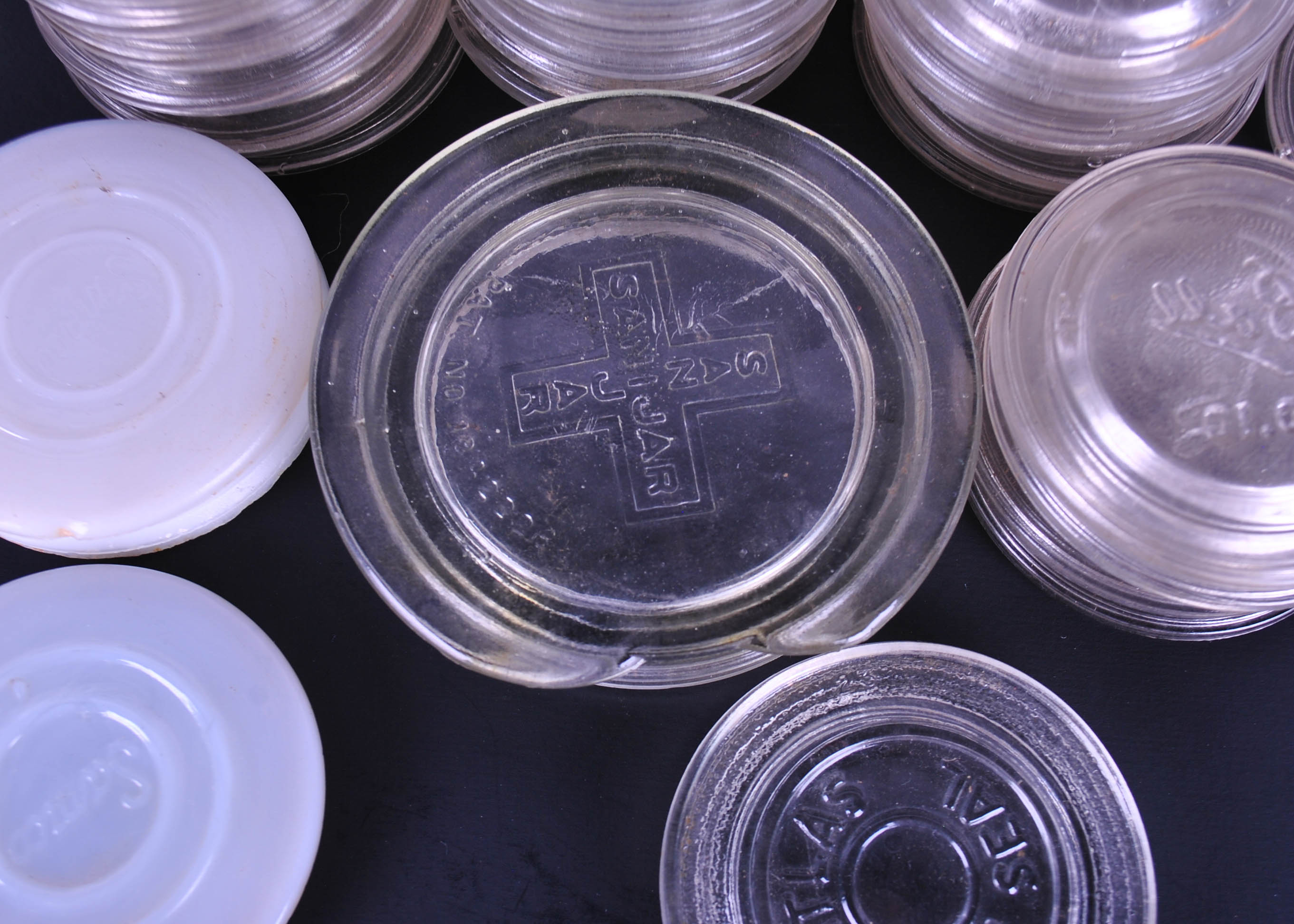 Vintage Glass Canning Jars Lids EBTH