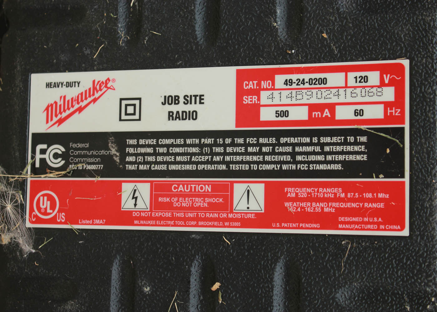 Milwaukee HeavyDuty Job Site Radio EBTH