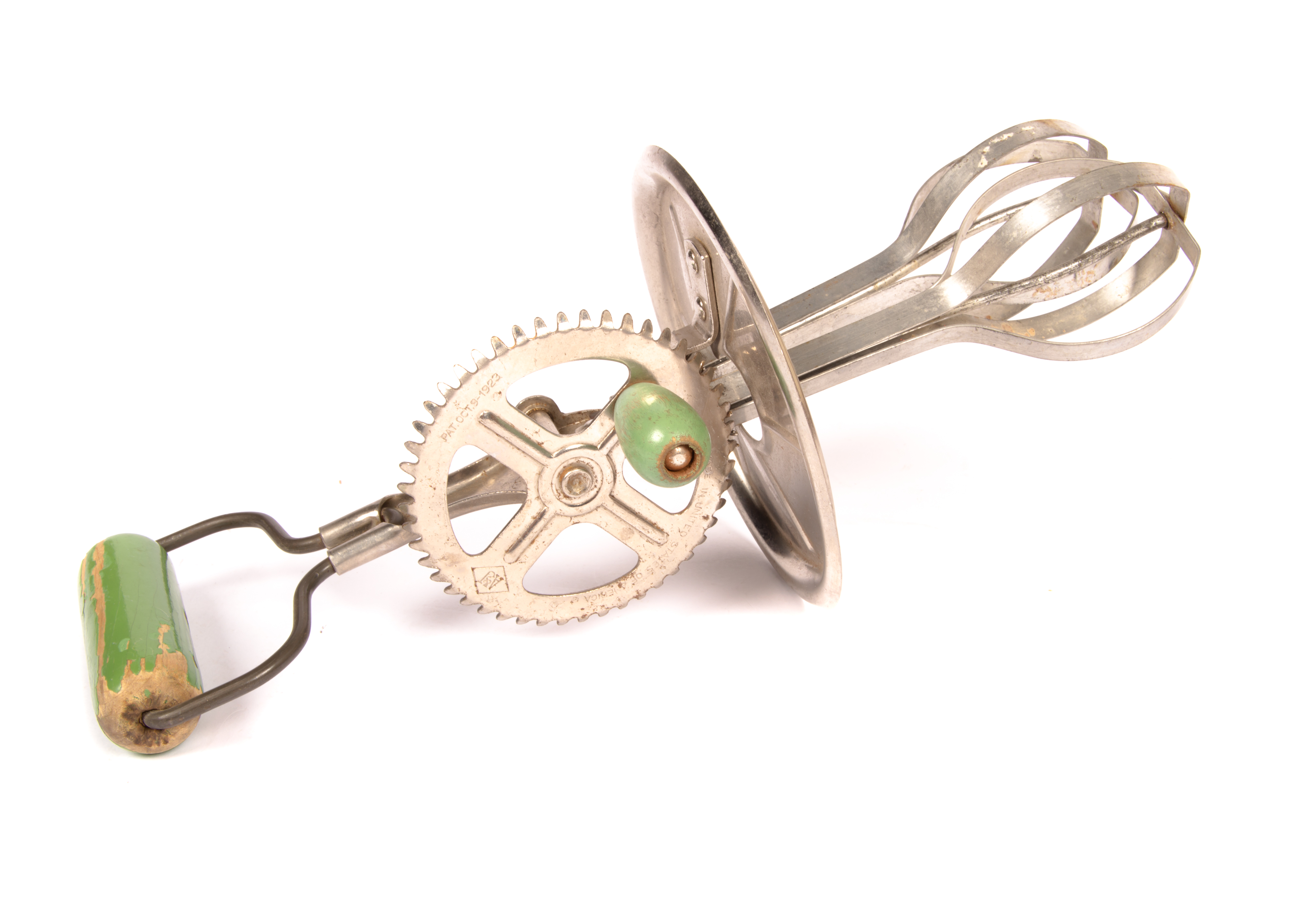 Green Depression Glass Hand Mixer EBTH