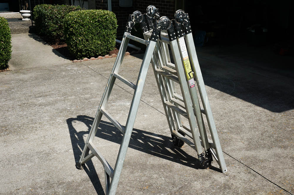 Professional Westway Adjustable Folding Aluminum Ladder EBTH