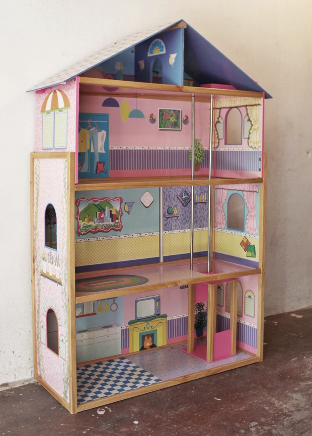 Large Wood Doll House with Elevator | EBTH