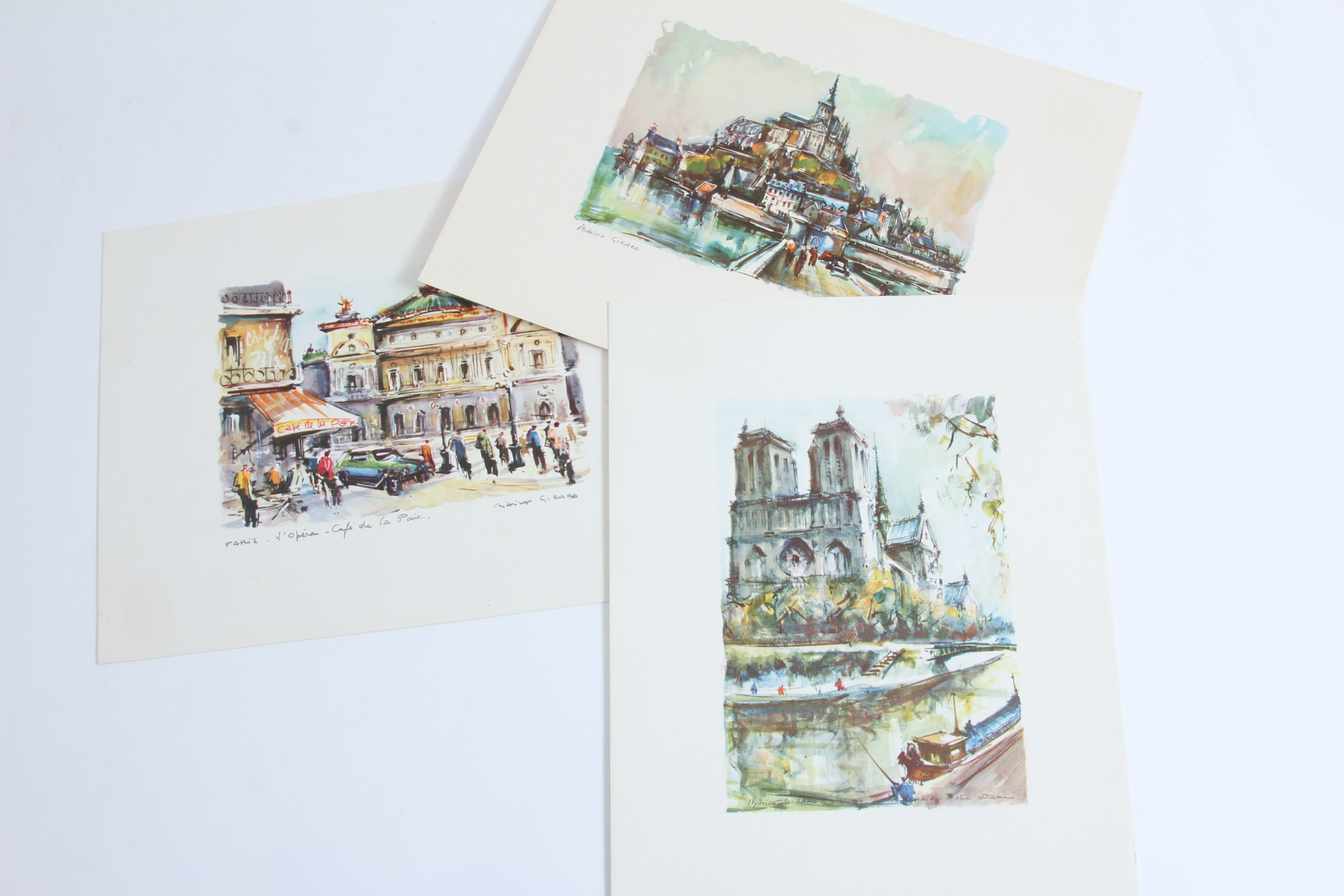 Collection of Marius Girard French Watercolor Prints | EBTH