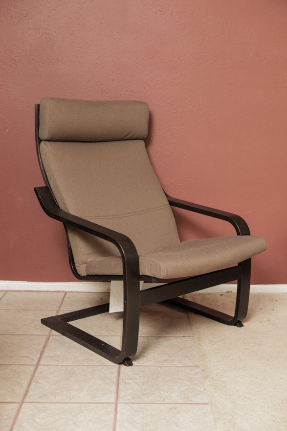 Ikea Poang Chair and Ottoman | EBTH
