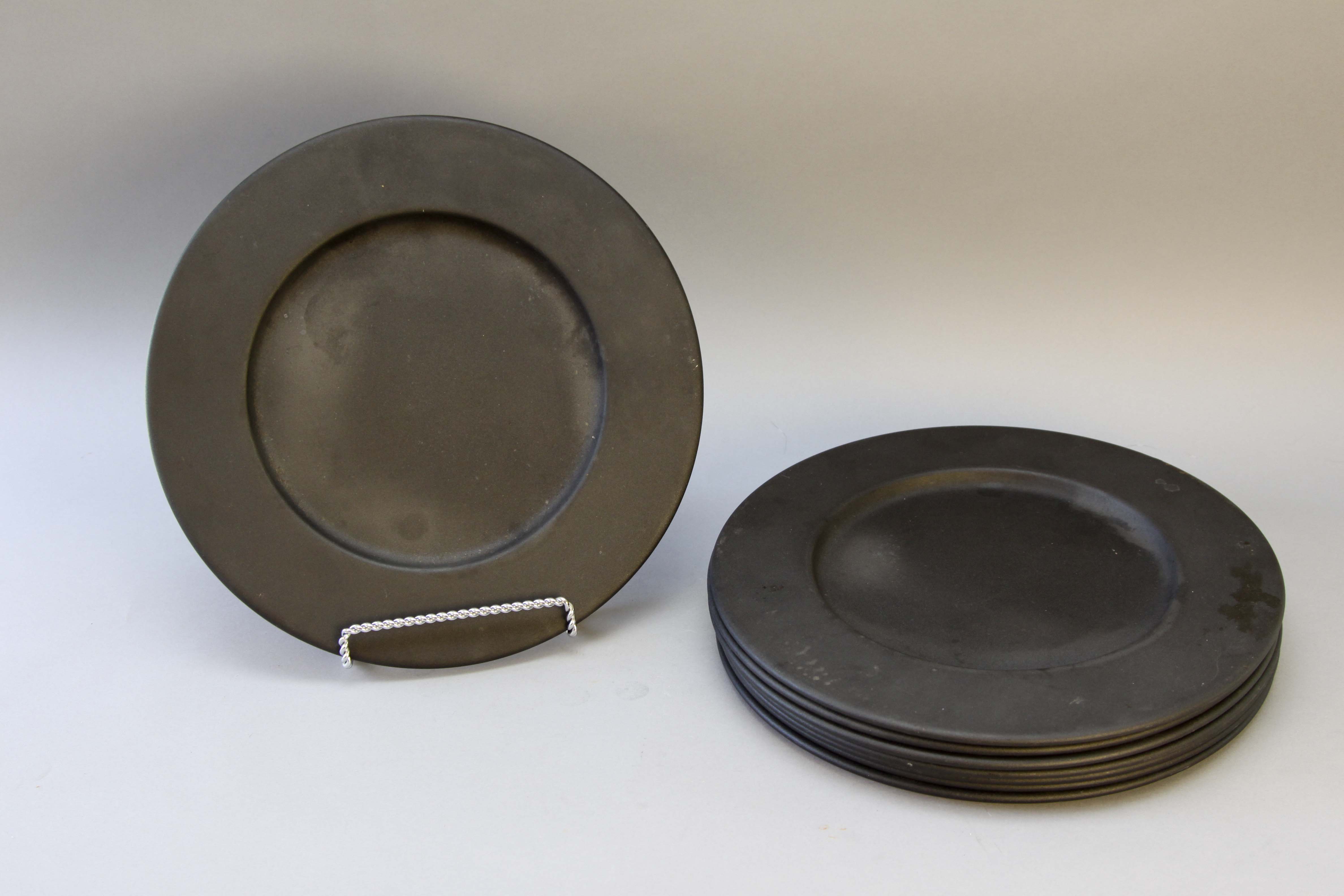 Group of Black and Gold Holiday Plates & Bloomingdale's Chargers EBTH