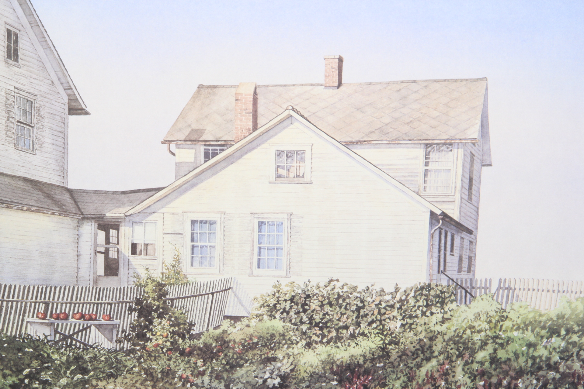 Roney Signed Print "Amish Blue Curtains" EBTH