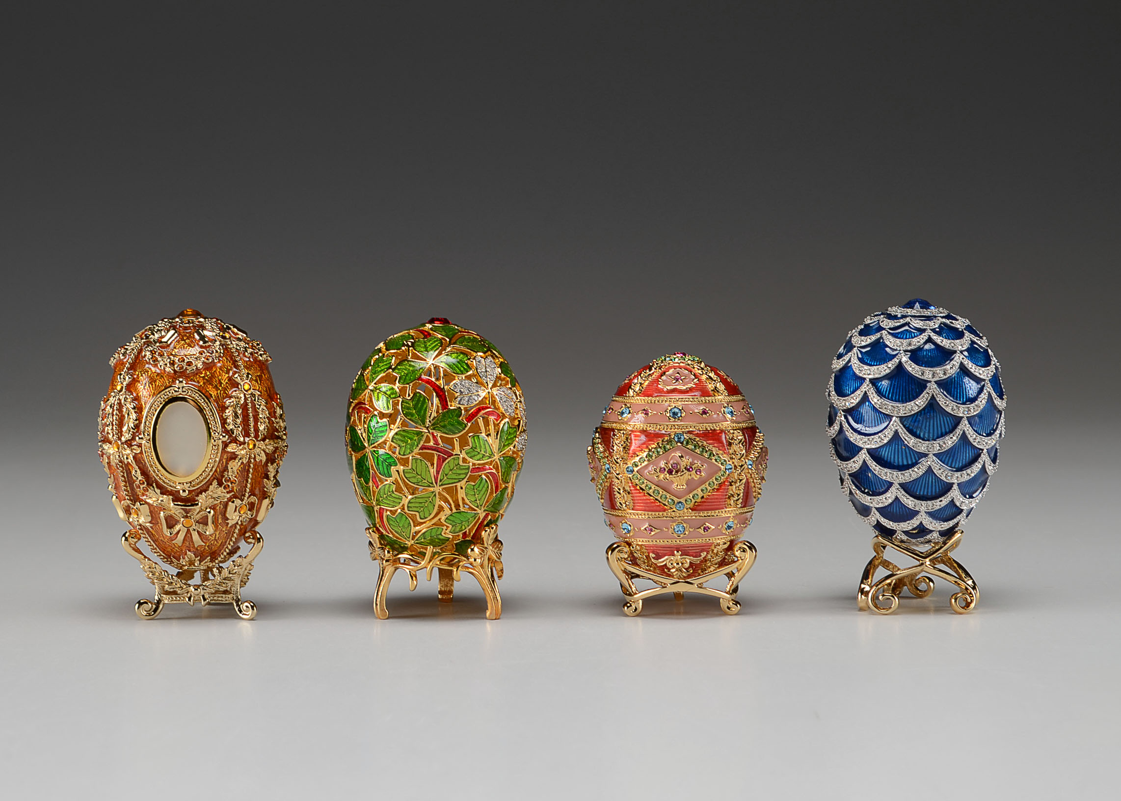 Set of Four Joan Rivers Seasonal Fabergé Eggs EBTH