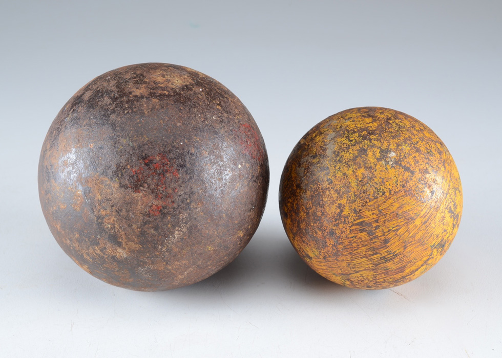 Two Antique ShotPut Balls EBTH