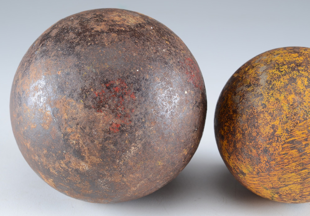 Two Antique ShotPut Balls EBTH