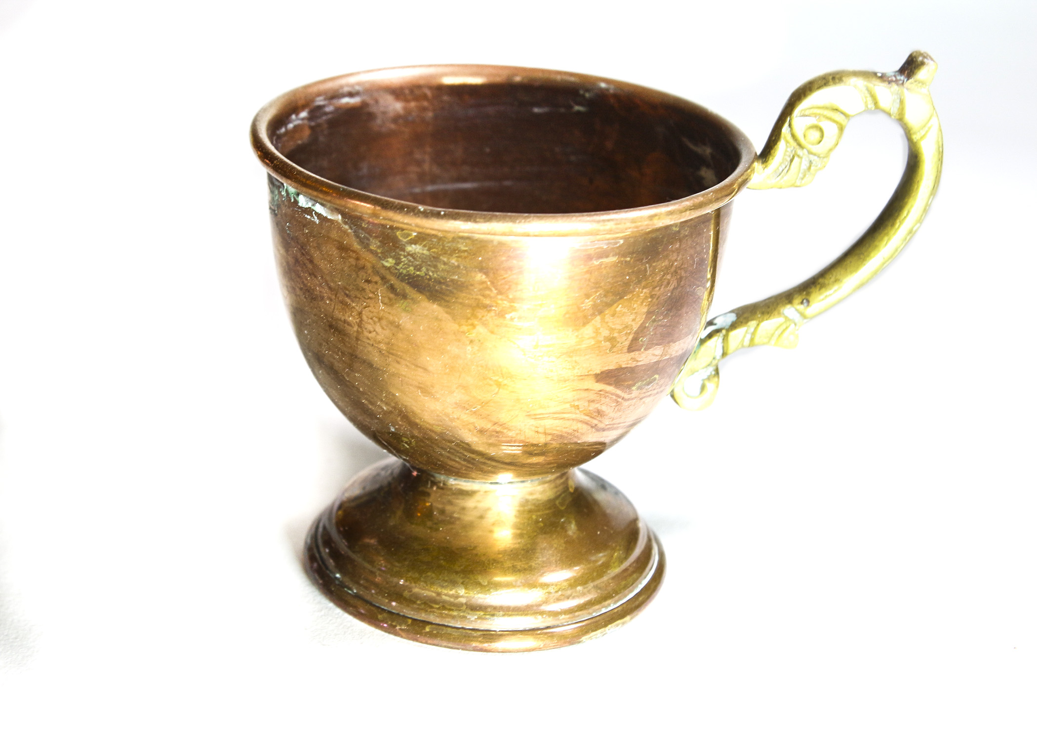 Vintage Copper and Brass A. Lara Punch Bowl EBTH