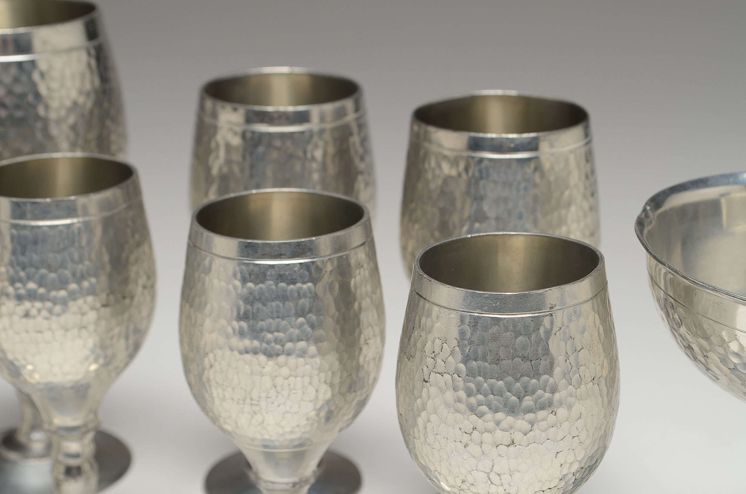 Pura Banka Tin Indonesian Hammered Goblets EBTH