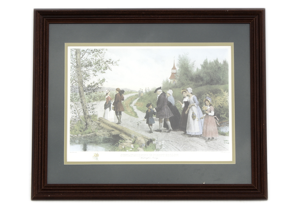 Sunday Morning In Sleepy Hollow Print Of An Etching Ebth