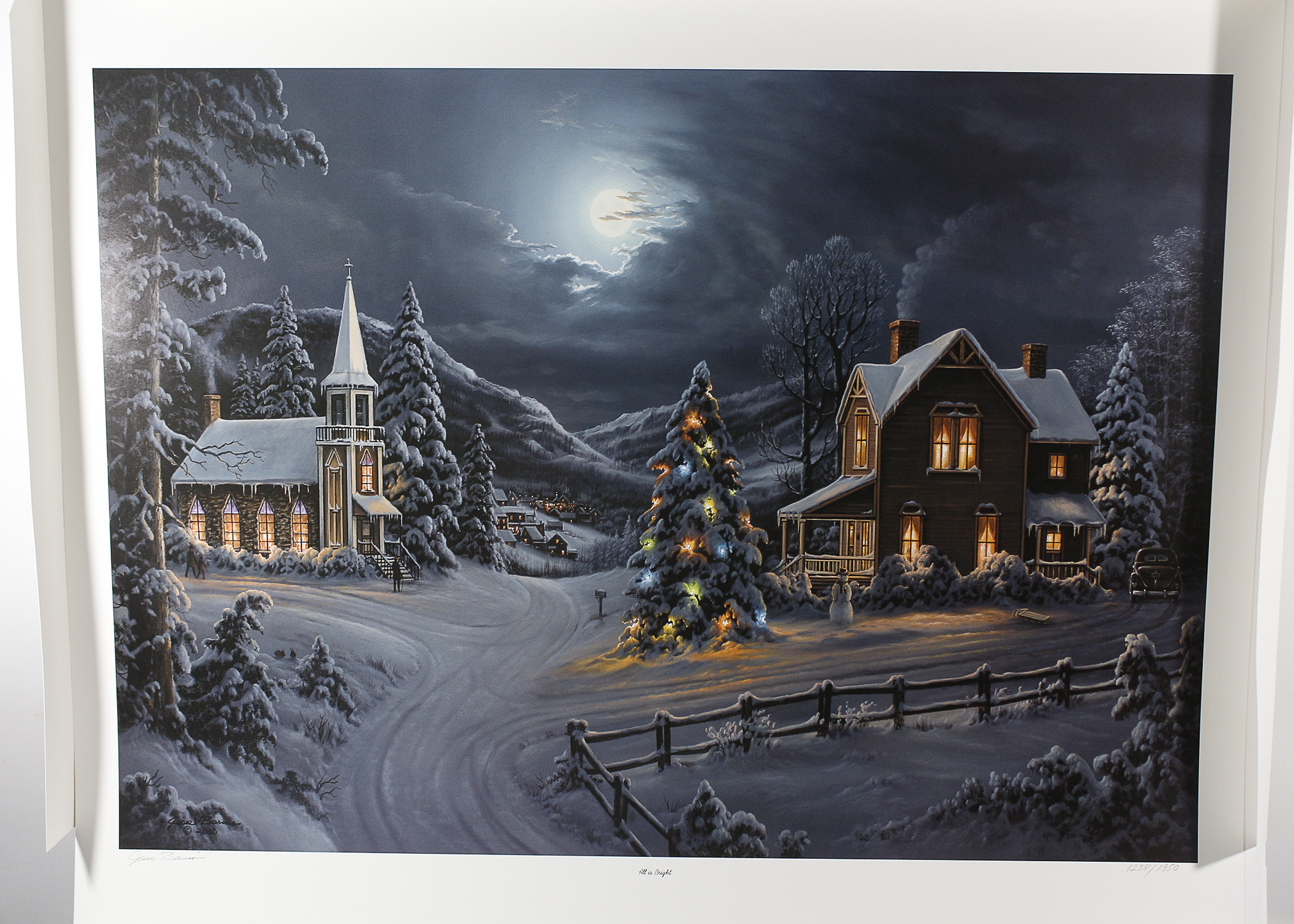 Signed Limited Edition Jesse Barnes All Is Bright Print Ebth