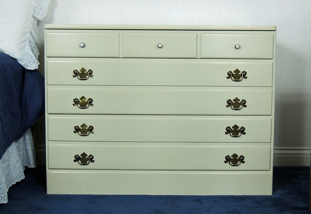Ethan Allen Antique White Dresser Ebth