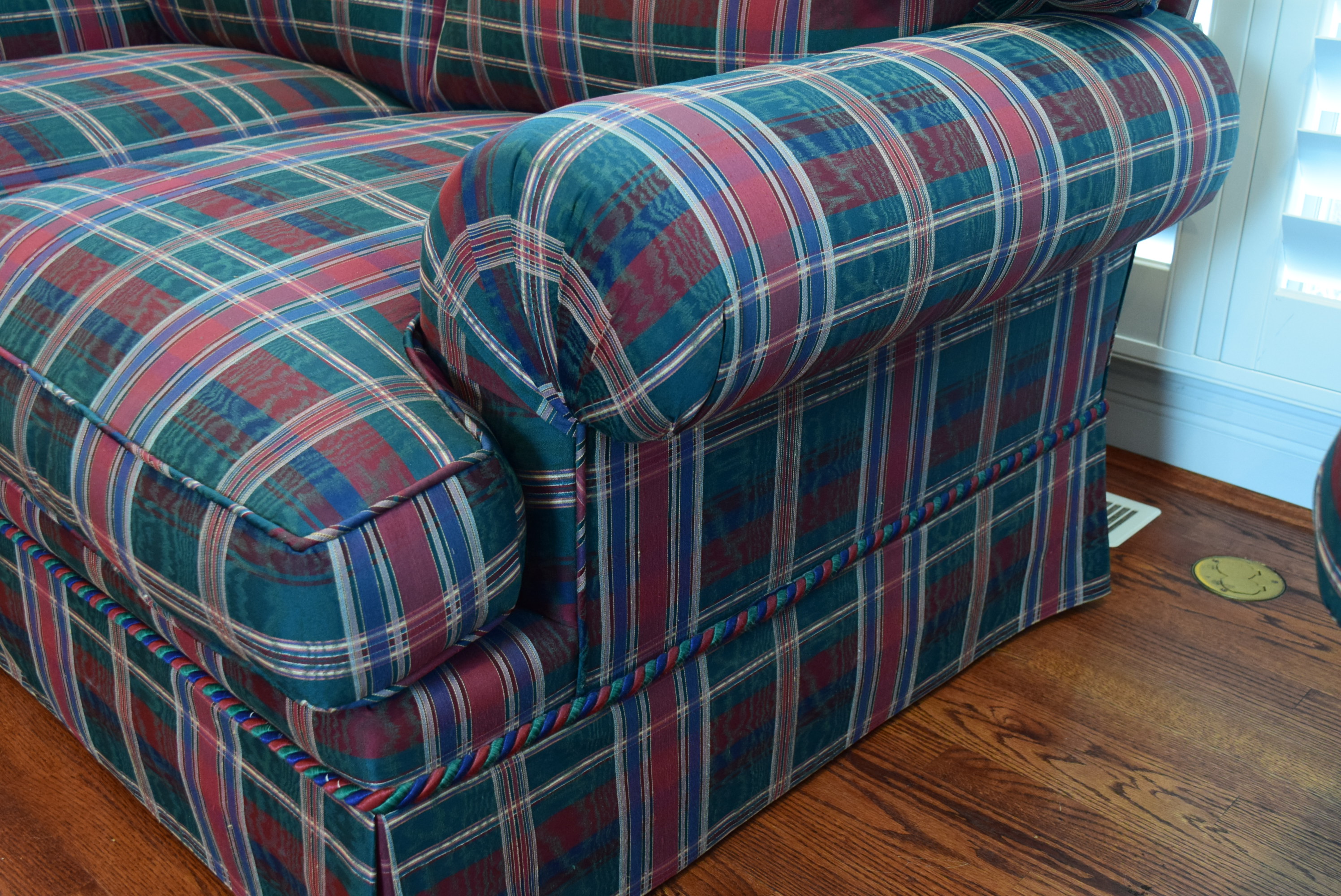 Plaid Upholstered Loveseat EBTH