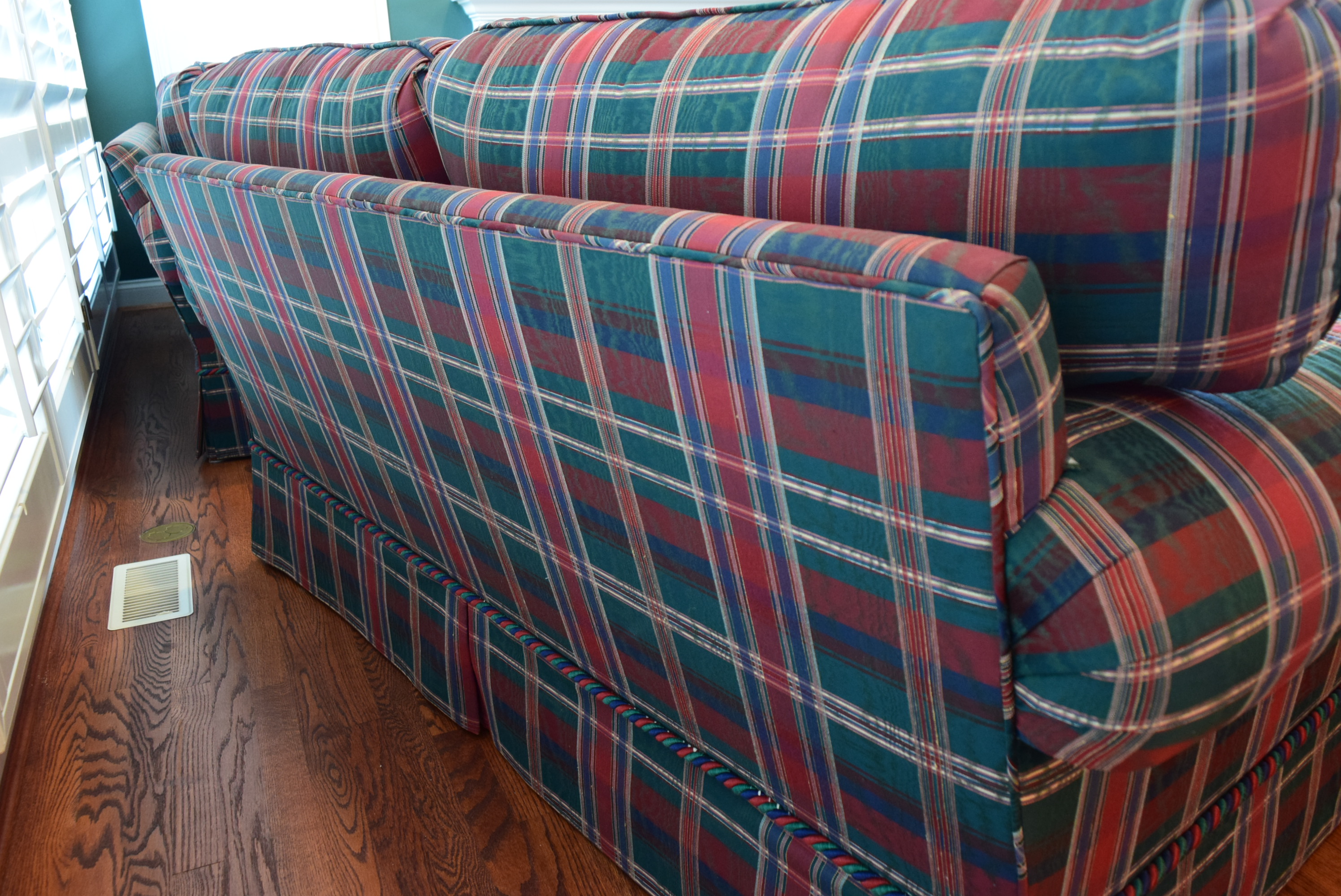 Plaid Upholstered Loveseat EBTH