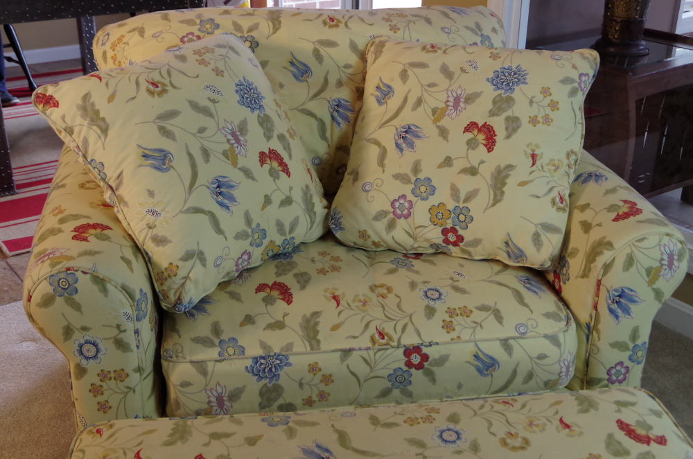 Kincaid Overstuffed Chair and Ottoman EBTH