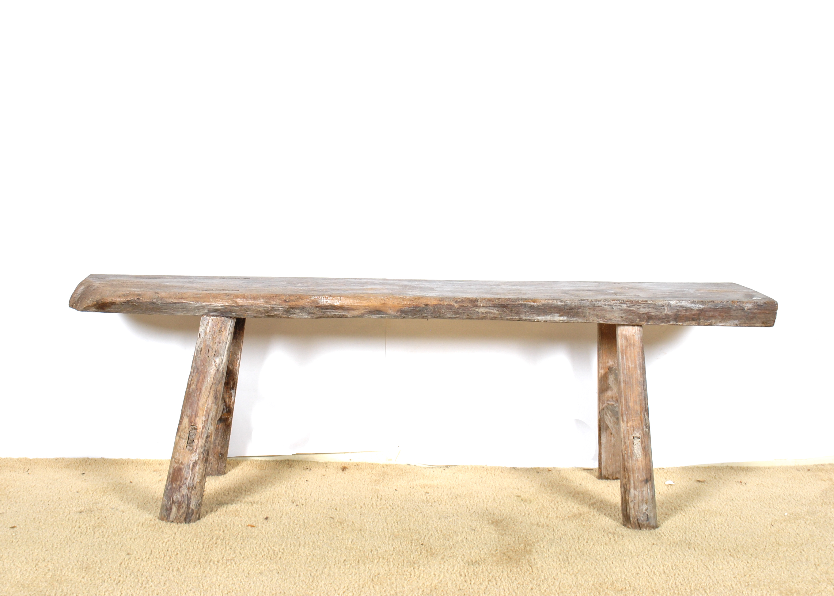 Primitive Wood Bench Ebth