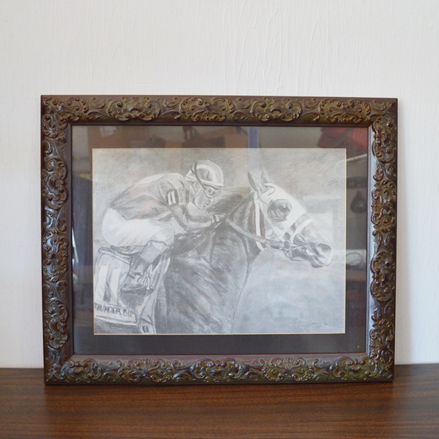 Sam Jurige "Thunder Gulch" Offset Lithograph Reproduction