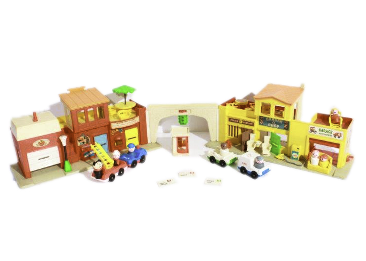 Vintage Fisher Price Little People Play Family Village Ebth