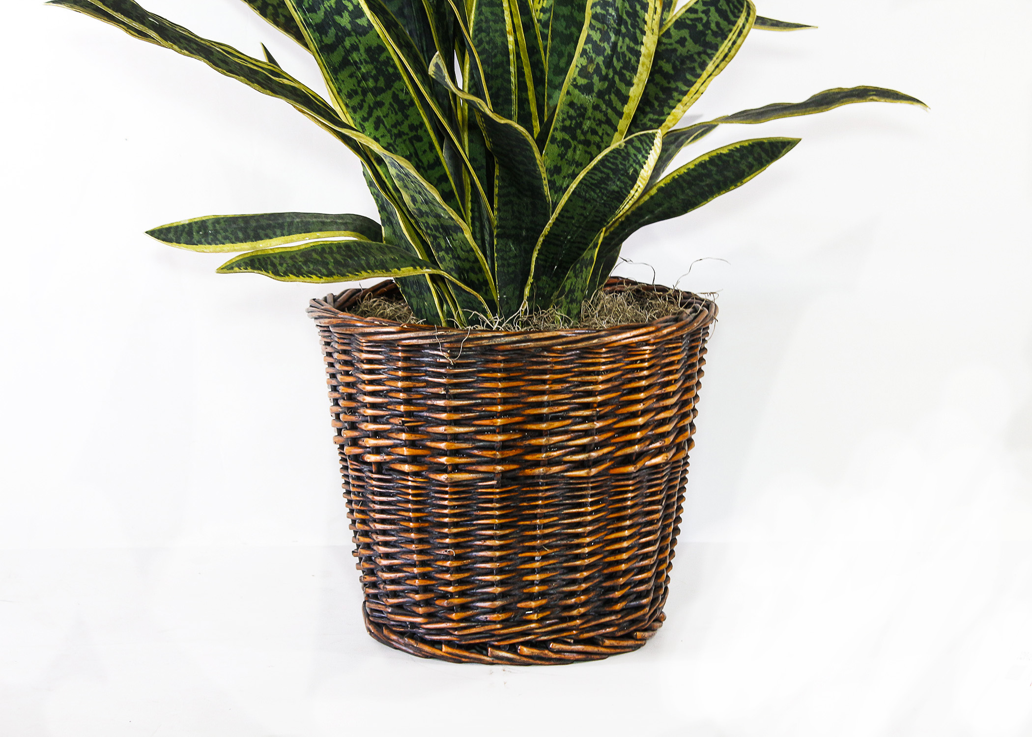Faux Plant in Wicker Basket EBTH