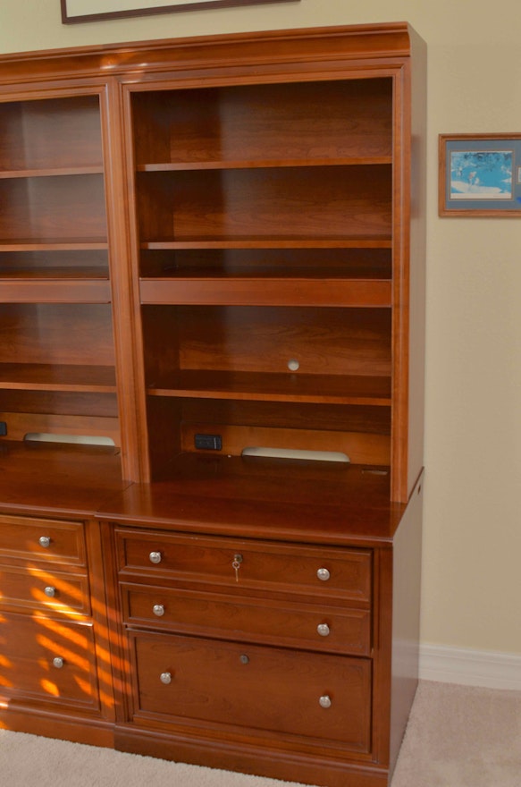 Stanley Furniture Lateral File With Bookcase Hutch Ebth