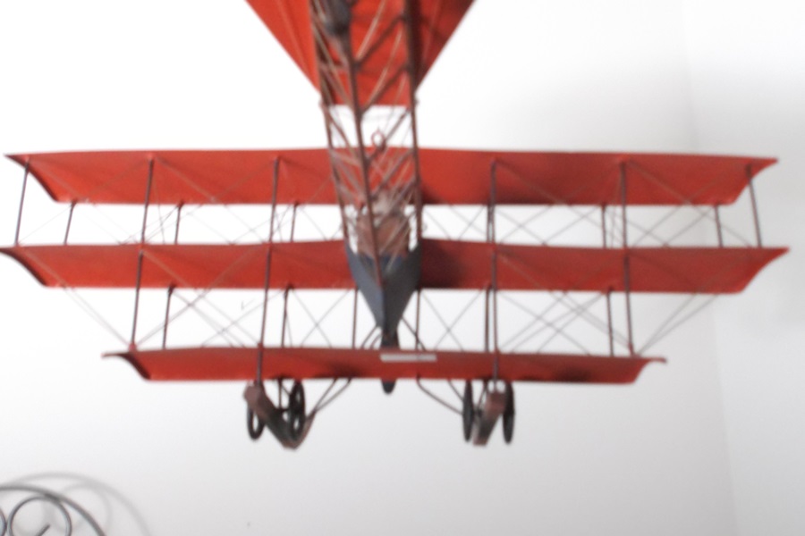 Pottery Barn Cast Metal BiPlane Model EBTH