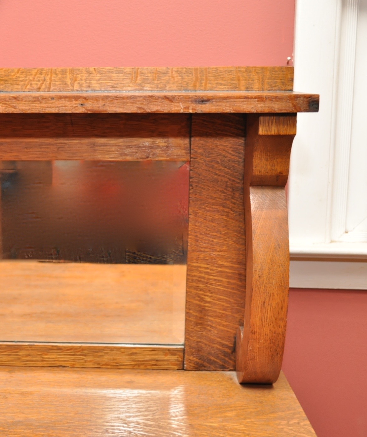 Antique Mirrored Oak Buffet EBTH