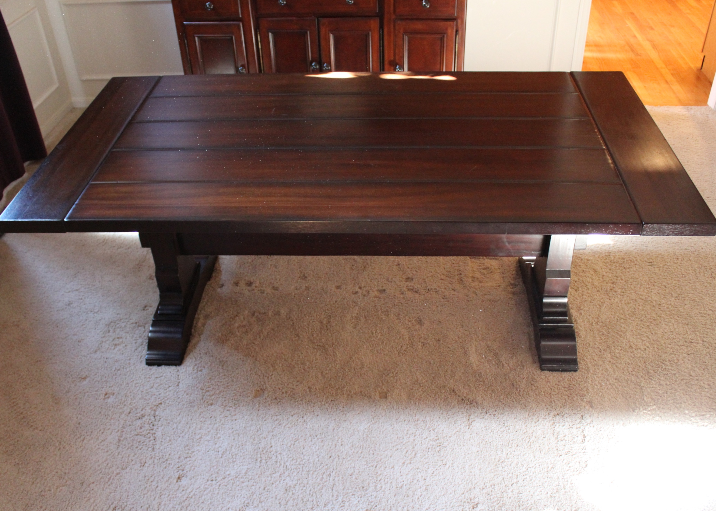 Pottery Barn Mahogany Trestle Table EBTH