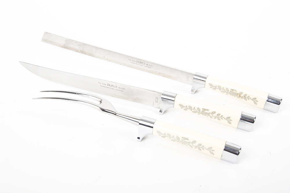 Mid Century Steel Carving Knife Set EBTH