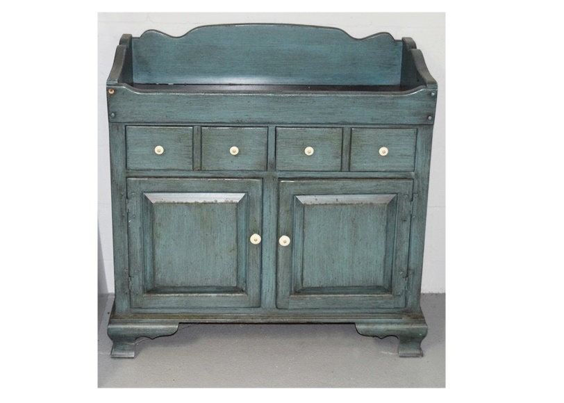 Painted And Purposefully Distressed Dry Sink