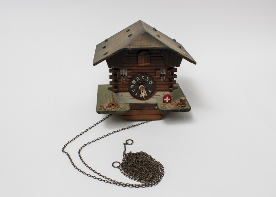Vintage Log Cabin Cuckoo Clock : EBTH