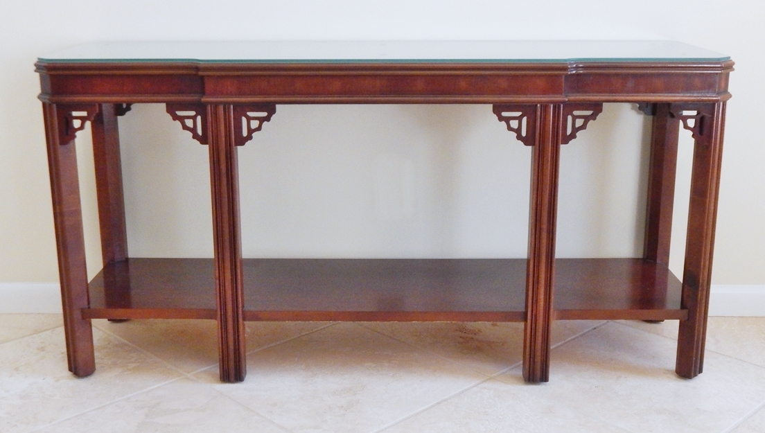 Vintage Lane Fretwork Asian Style Sofa Table EBTH