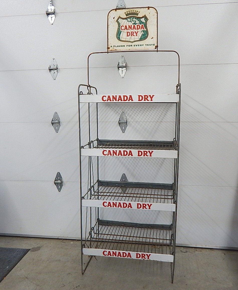 Canada Dry Advertising Wire Store Display Rack EBTH
