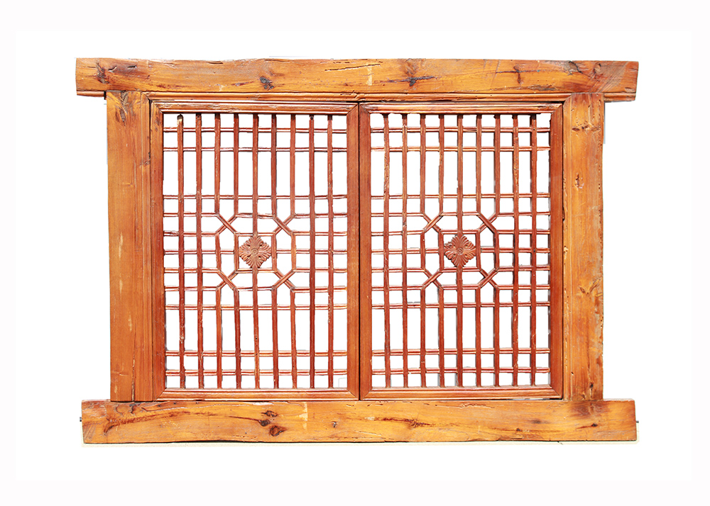 Antique Chinese Window Screen EBTH