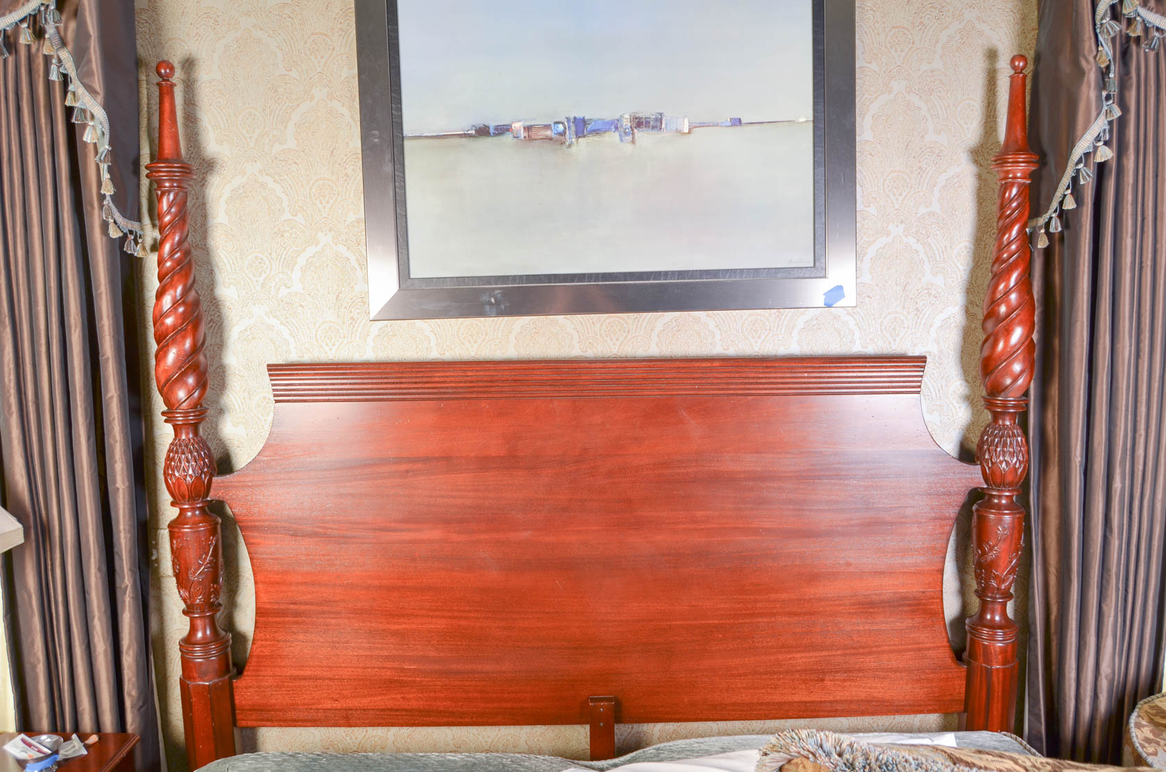 Lexington King Size Traditional Style Four Poster Bed Frame EBTH