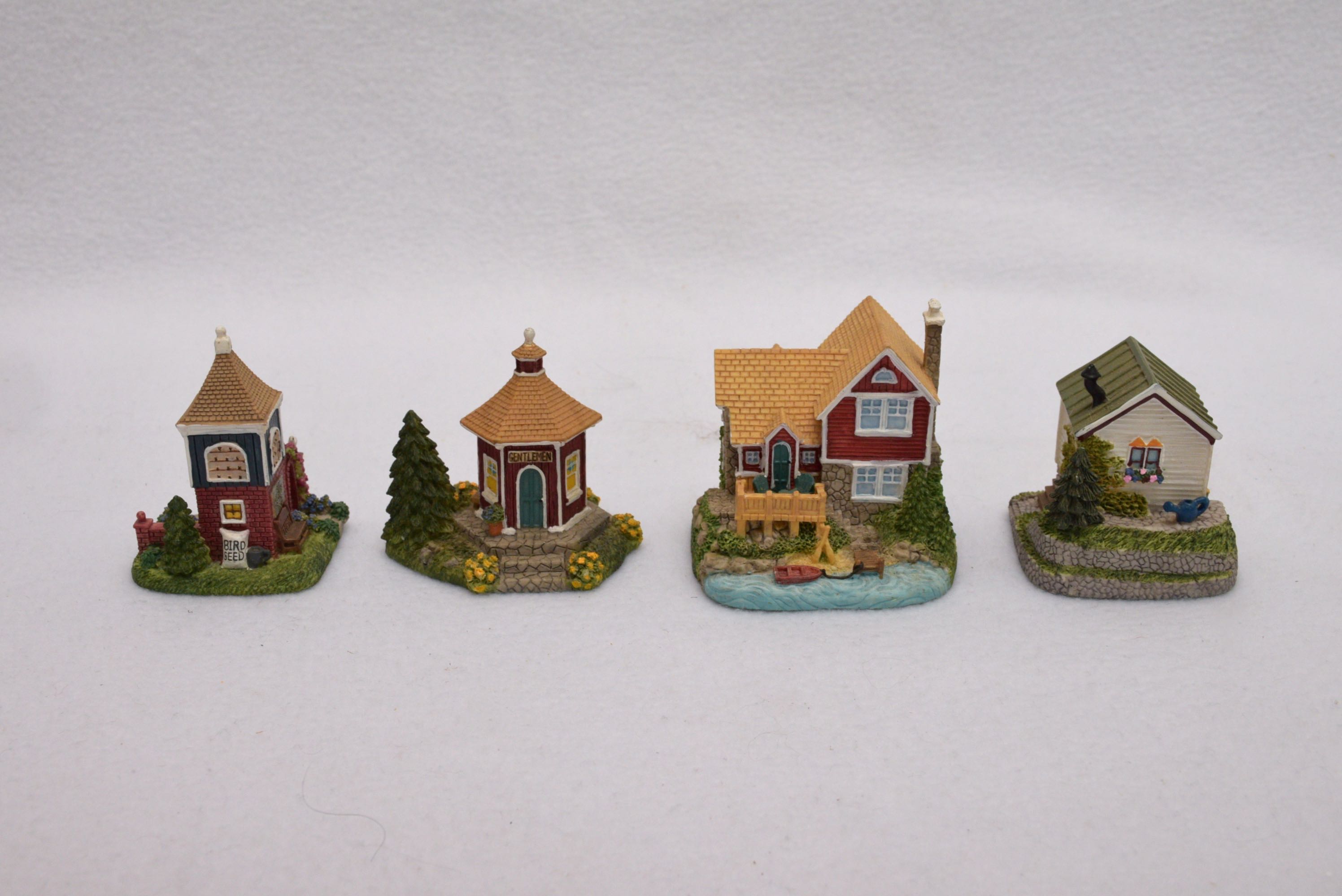 Collection of 21 Miniature Village Building Figures EBTH